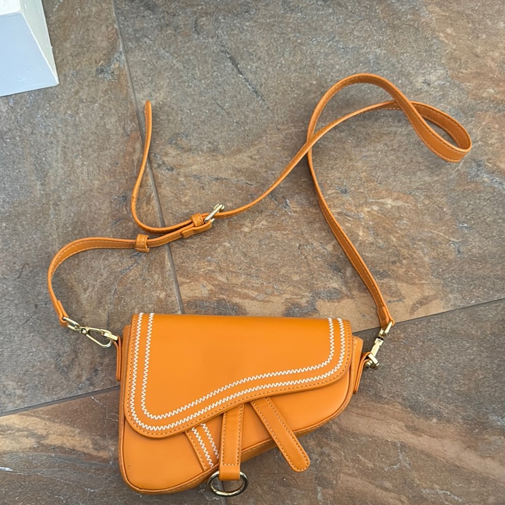 Orange Saddle Bag